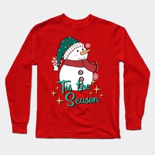 Cute Snowman waiting for Christmas Long Sleeve T-Shirt